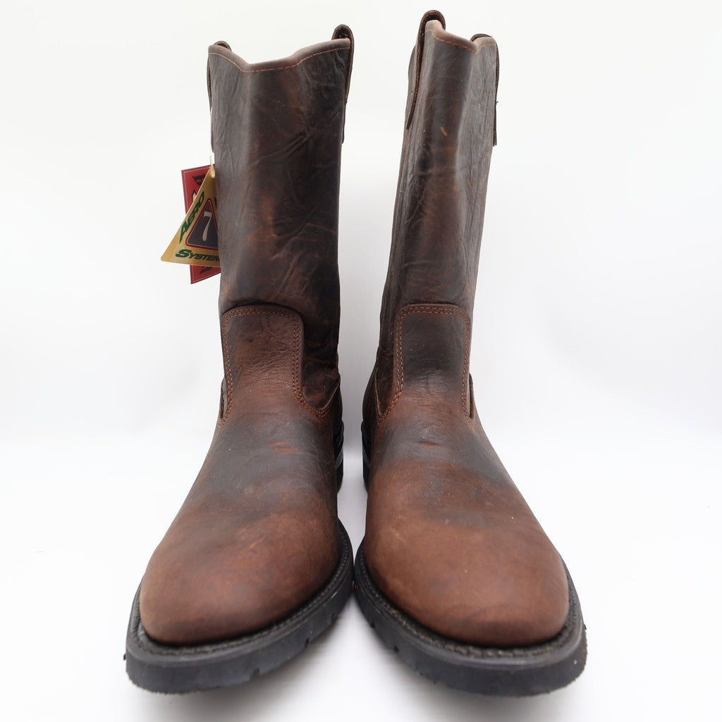 Double-H Aero-Glide 7 System Boots Mens 12 D Brown Leather NWT Vintage Style