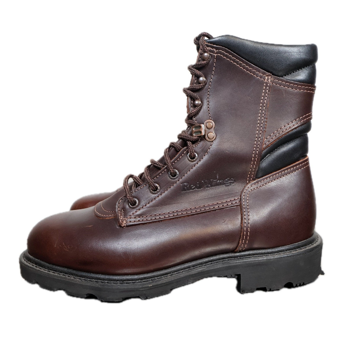 Red Wing 978 Oil Tanned Brown Leather Vibram Logger Work Boots Men's 9.5D USA NWT