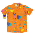 Wrangler Coolers Vintage 80s Geometric Shirt Boys Large Orange Cotton NWT - take2supply