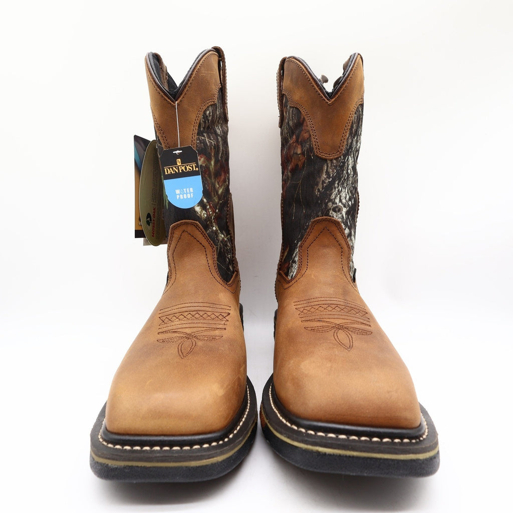 Dan Post Camo Waterproof Western Work Boots Men 9 D Brown Leather NWT Box