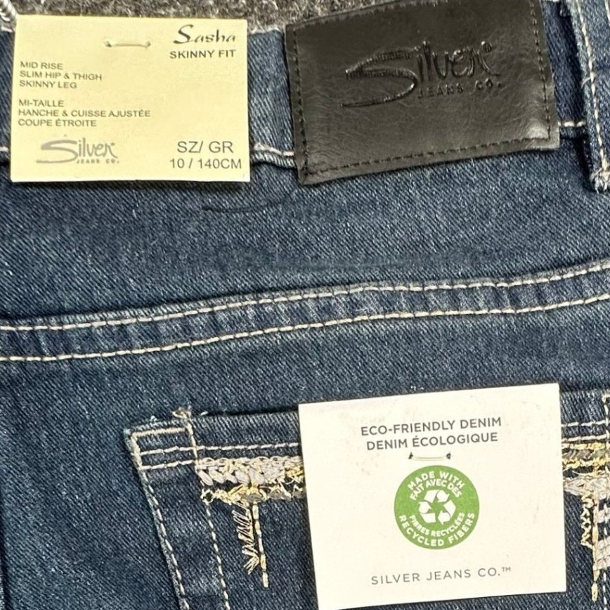 Silver Jeans Co Sasha Skinny Jeans Girls 10 Blue Denim Slim Fit NWT