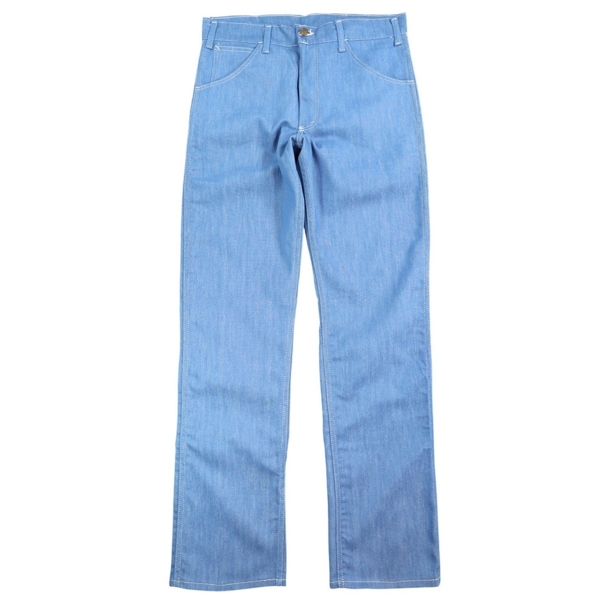 Key Vintage 70s Boot Cut Jeans Mens 32 Blue Cotton Stretch USA Made NOS NWT - take2supply