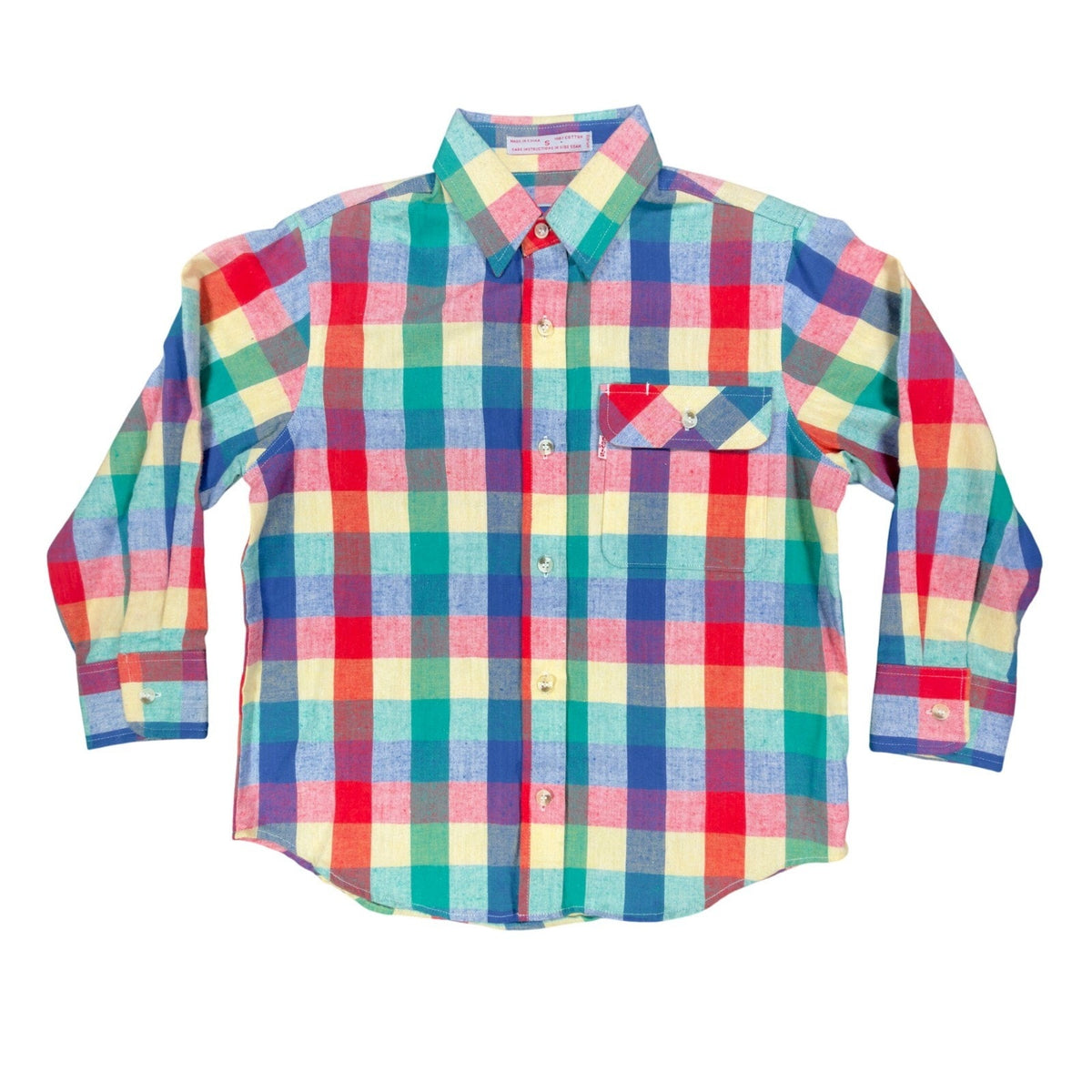Levi's Vintage 80s Plaid Flannel Shirt Boys S Multi-Color Cotton New - take2supply