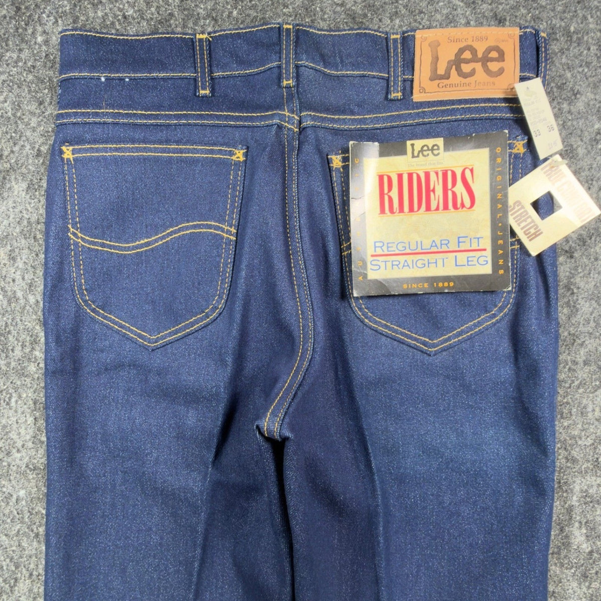 Lee Vintage 90s Riders Straight Leg Jeans Mens 33x36 Dark Indigo NWT Made in USA