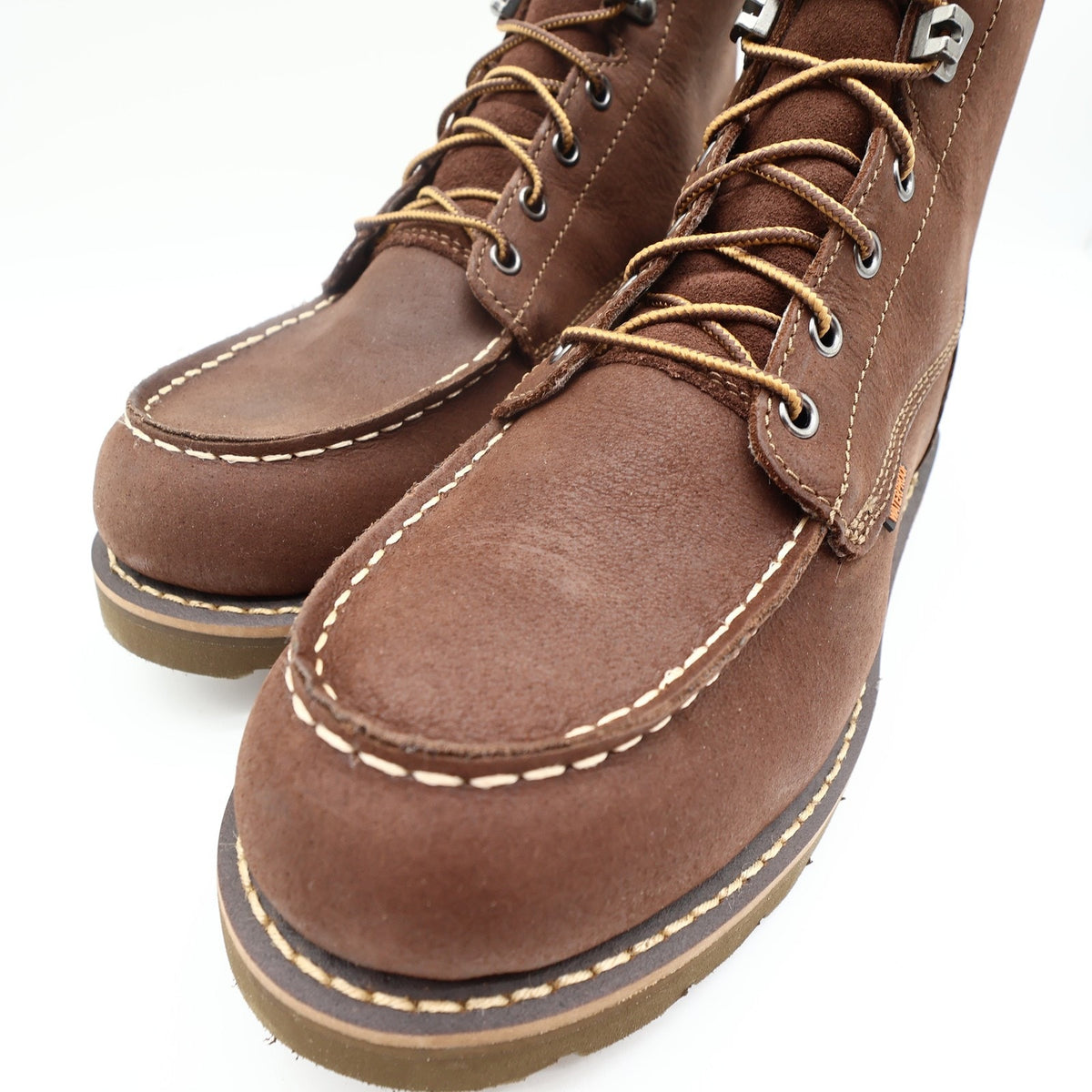 Carhartt Mens Modern Waterproof 8 Inch Wedge Work Boots Brown Leather 8.5 M NIB