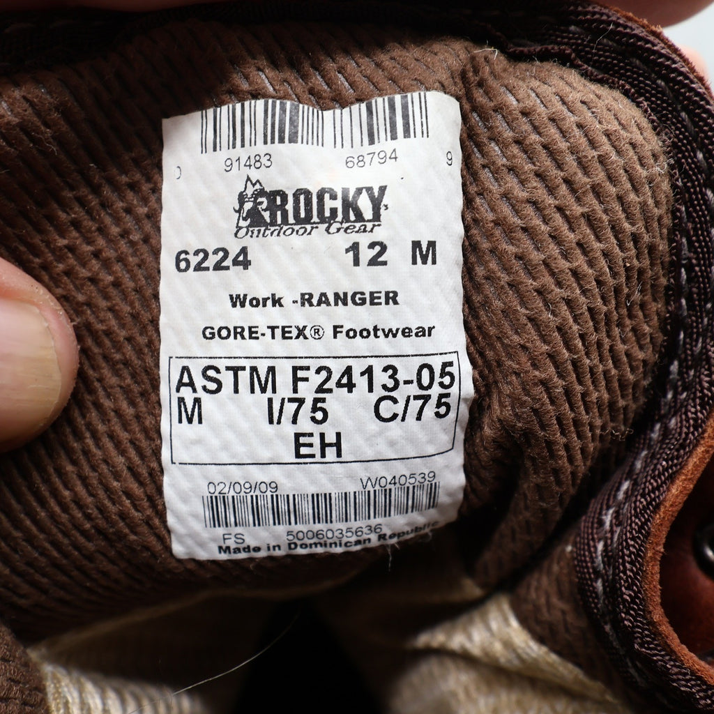 Rocky 6224 Steel Toe Ranger Mens 12 M Brown Leather Gore-Tex Work Boots NWT
