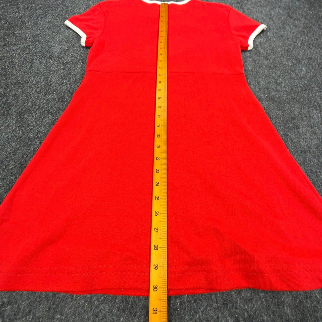 Angel Jones 70s Ringer Dress Womens Medium Red Acrylic Deadstock New - take2supply
