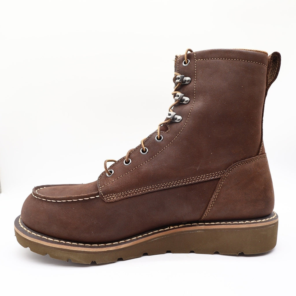 Carhartt 8-Inch Wedge Boot Mens 13 Brown Leather Soft Toe Waterproof New FW8093