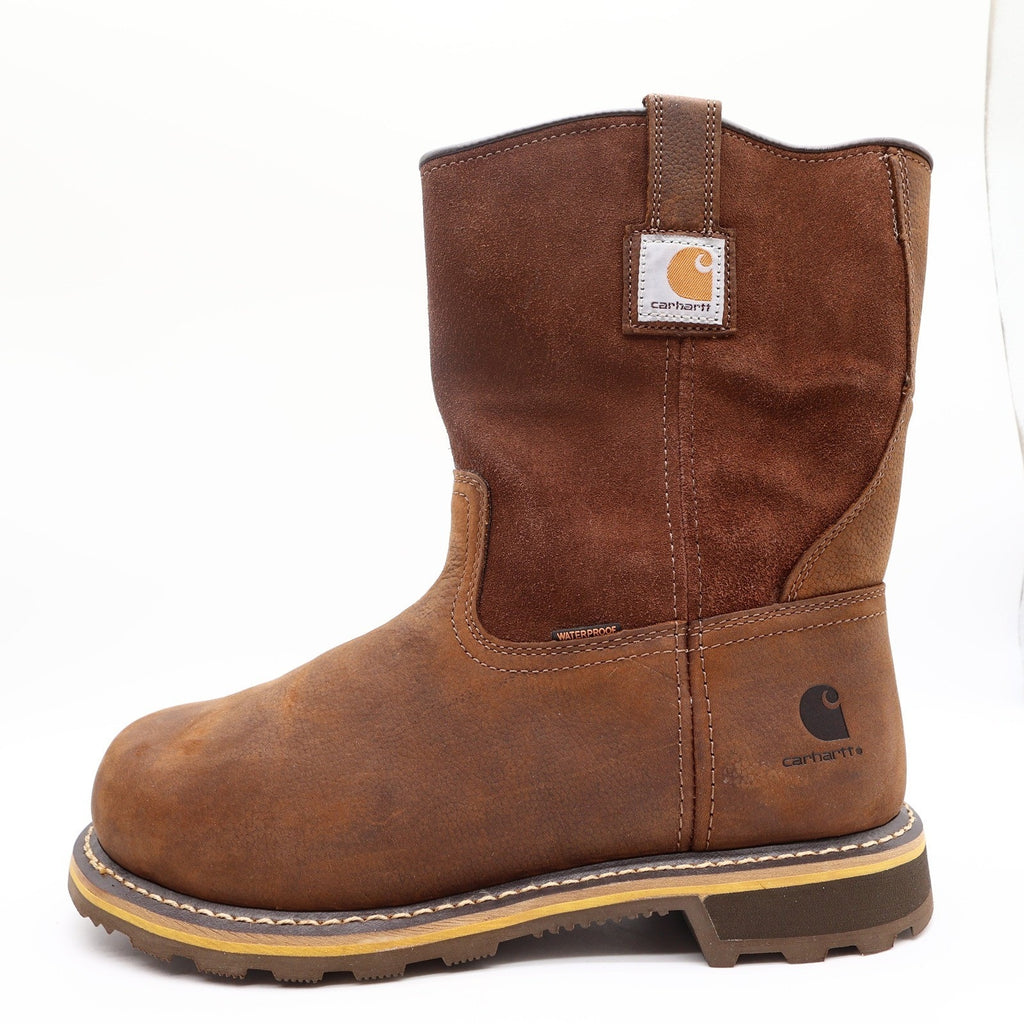 Carhartt CMP1053 Pull-On Work Boot Mens 12W Brown Leather Waterproof New