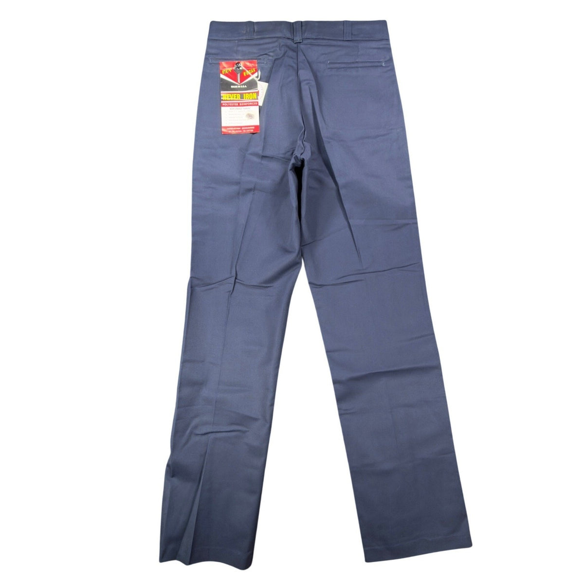Key Imperial Vintage 70s Pants Mens 34x36 Navy Blue Deadstock 661.41N NEW