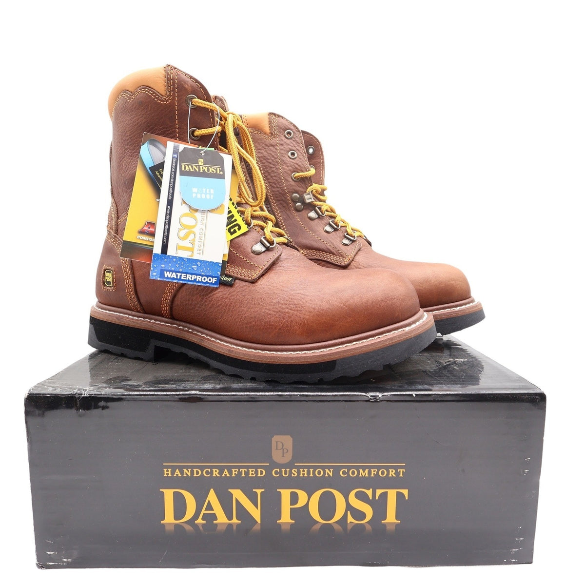 Dan Post Modern Waterproof Work Boots Mens 10.5 D Brown Leather NWT - take2supply