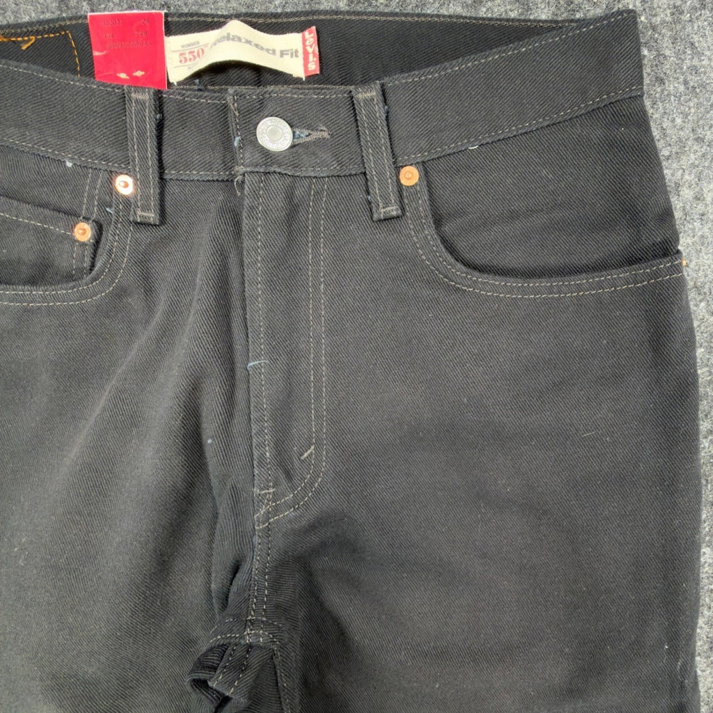 Levi's Y2K 550 Relaxed Fit Jeans Boys 30x30 Black Cotton Denim NWT