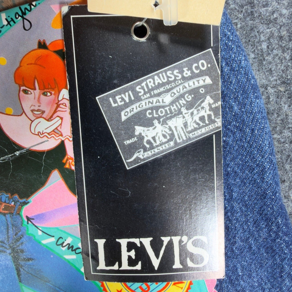 Levi Vintage 914 Short Girls 12 Blue Cotton NWT Made in USA Paperbag Waist C676 - take2supply