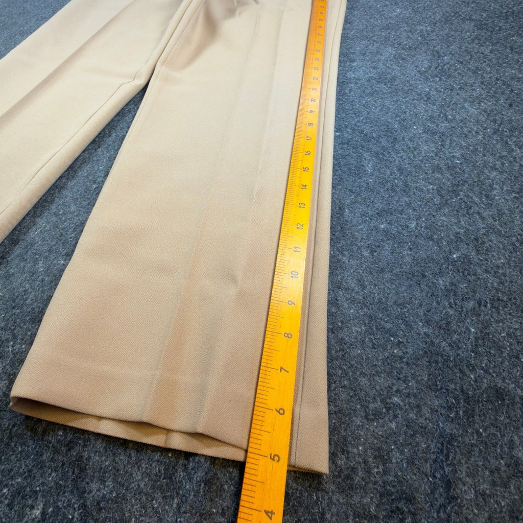 Donnkenny Pants Mens 32 Vintage 80s Tan Stretch Elastic Waist Made in USA 2701