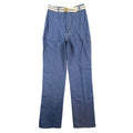Fancy Props Vintage 70s Jeans Pants Womens 12 Blue High Waist Belted Wide Leg