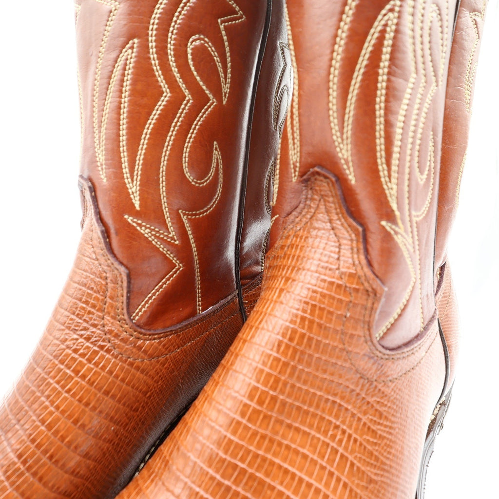 Laredo Vintage 900 Western Boots Women 10 B Brown Lizard Print NWT Deadstock - take2supply