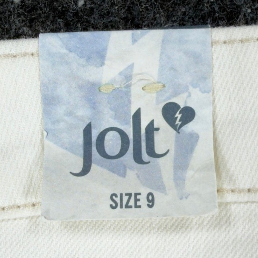 Jolt Modern Skyrise High Waisted Denim Shorts Juniors 9 White NWT