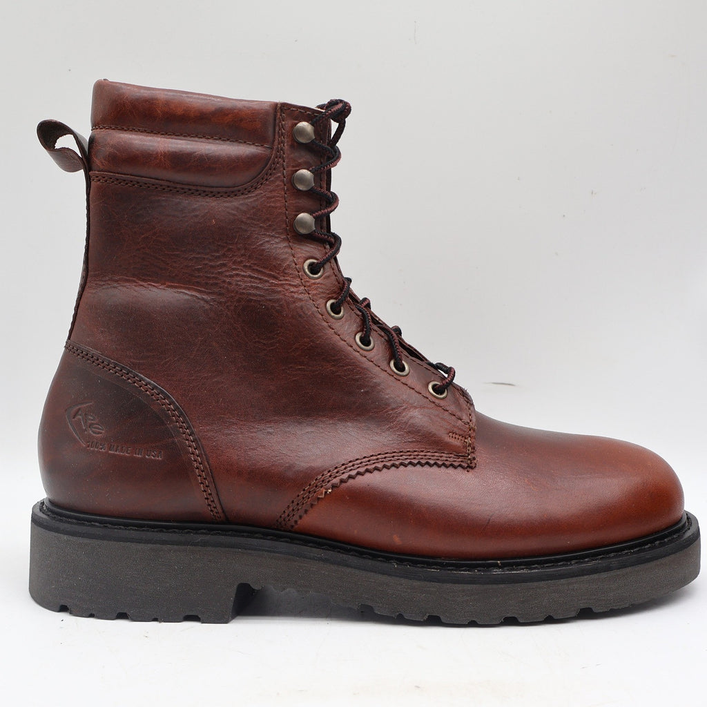 Cape Shoe Company 8" Plain Toe Boot Mens 10.5 D Vintage USA Pecan Rowdy 2001A1 - take2supply