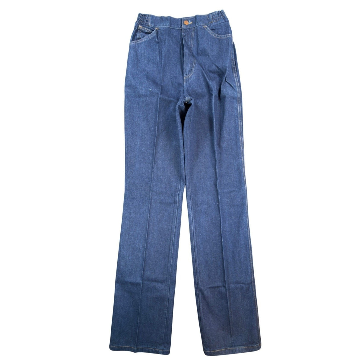 Lady Maverick Vintage 70s Jeans Womens 10 Blue High Waist Wide Leg Deadstock NOS