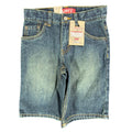 Levis Y2K 549 Relaxed Straight Shorts Boys 6 Blue Ramie Cotton NWT