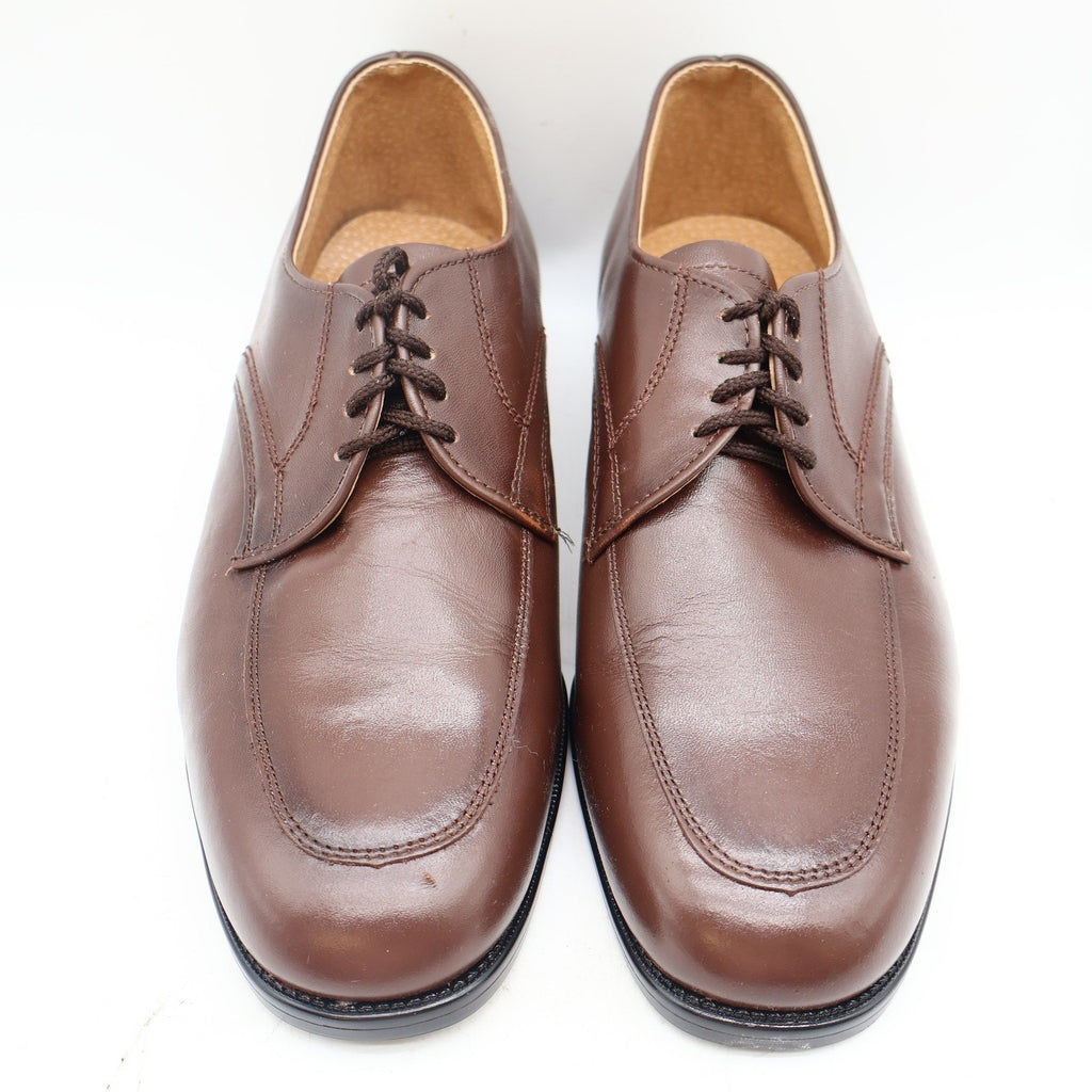 Vintage Barclay 97124 Brown Leather Oxford Shoes Men's 9.5 EEE Wide USA Deadstock