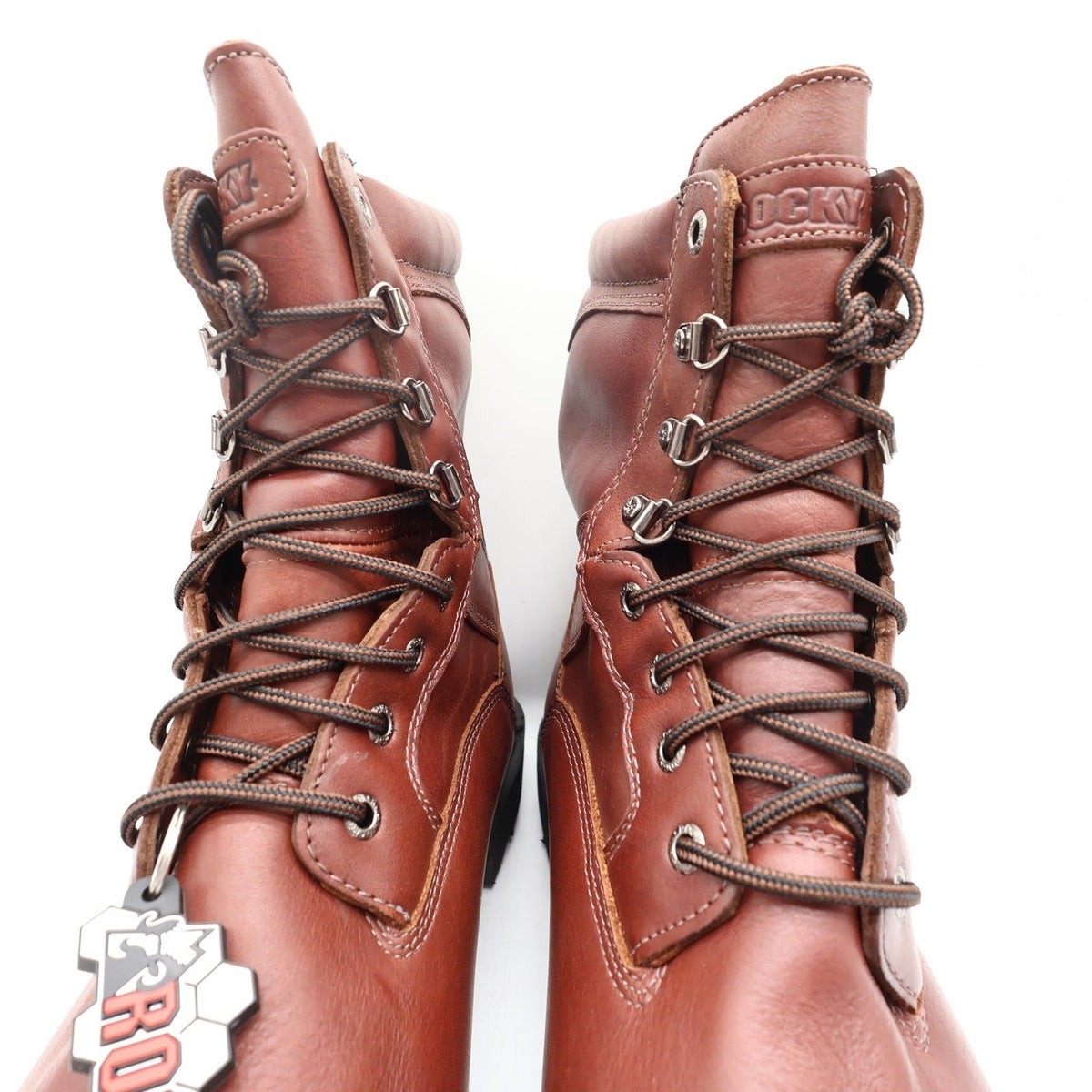 Rocky 6224 Steel Toe Ranger Work Boots Mens 12M Brown Leather Gore-Tex New