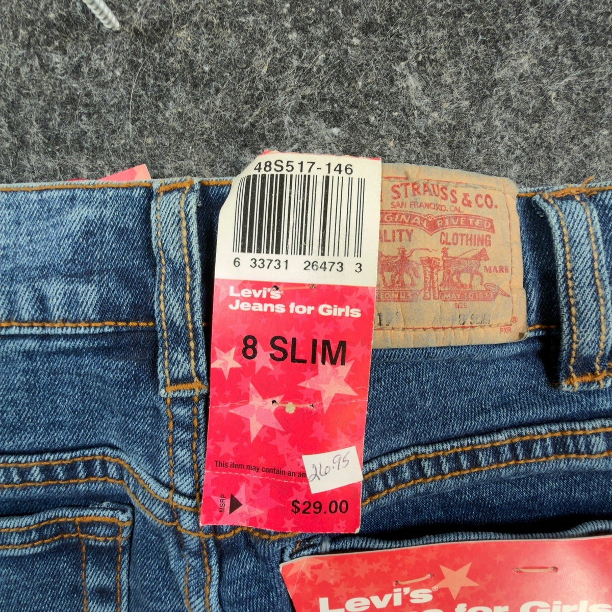 Levi's Vintage Y2K 517 Flare Jeans Girls Size 8 Slim Blue Denim NOS - take2supply