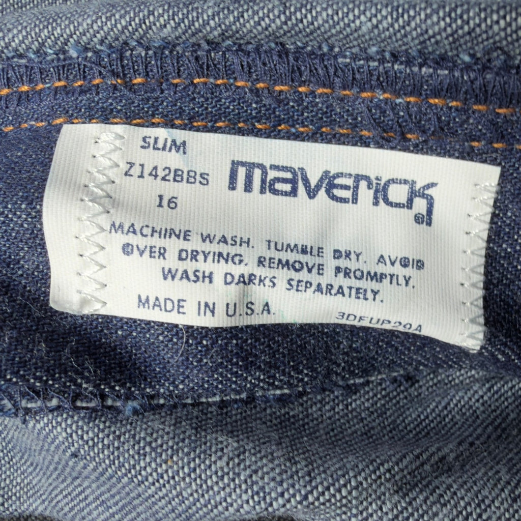 Maverick Vintage 70s Jeans Boys 16 Slim USA Blue Denim NWT Z142BBS 26x29