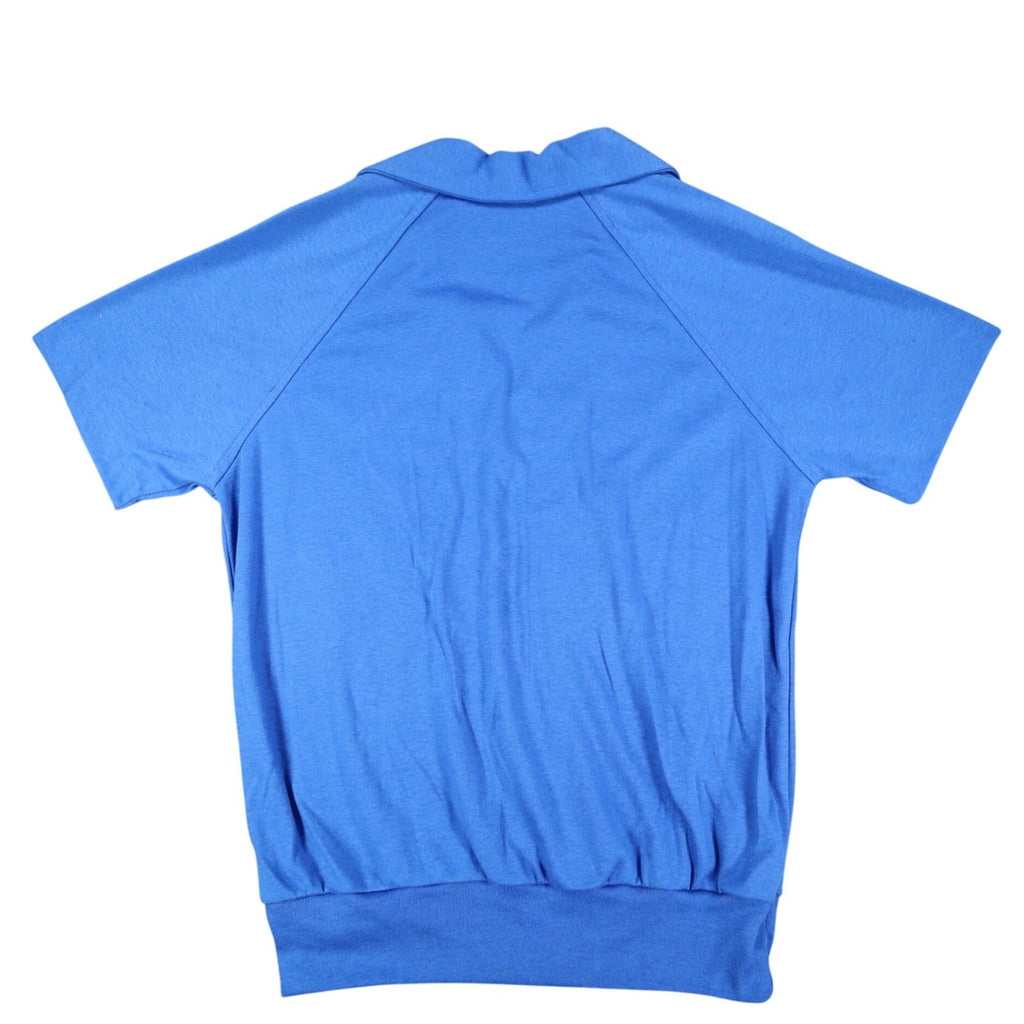 Vintage 1980s Tumbleweeds Blue Raglan Polo Shirt Women’s Small USA Deadstock
