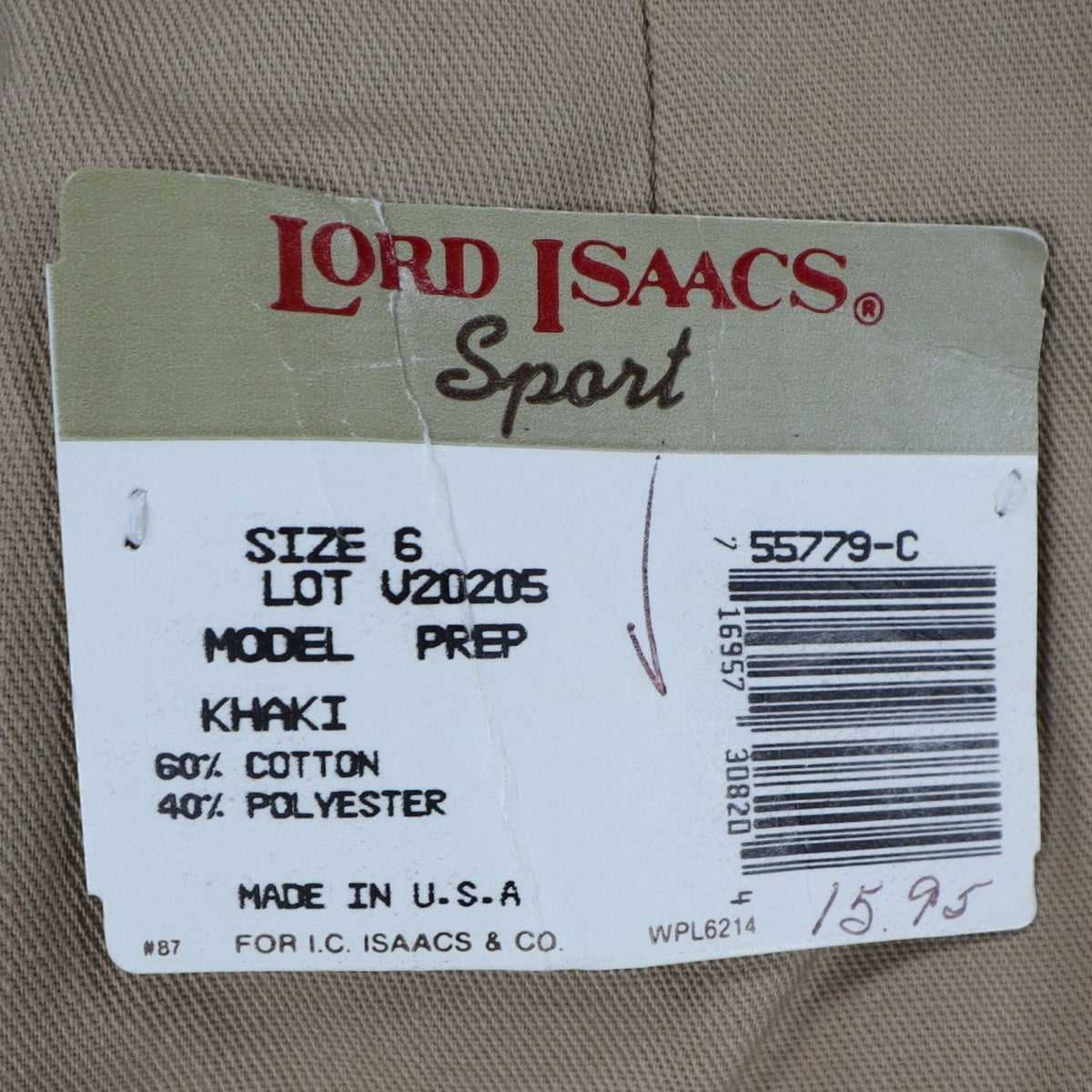 Vintage Lord Isaacs Sport Khaki Culotte Shorts with Belt – Women’s Size 6 – Made in USA
