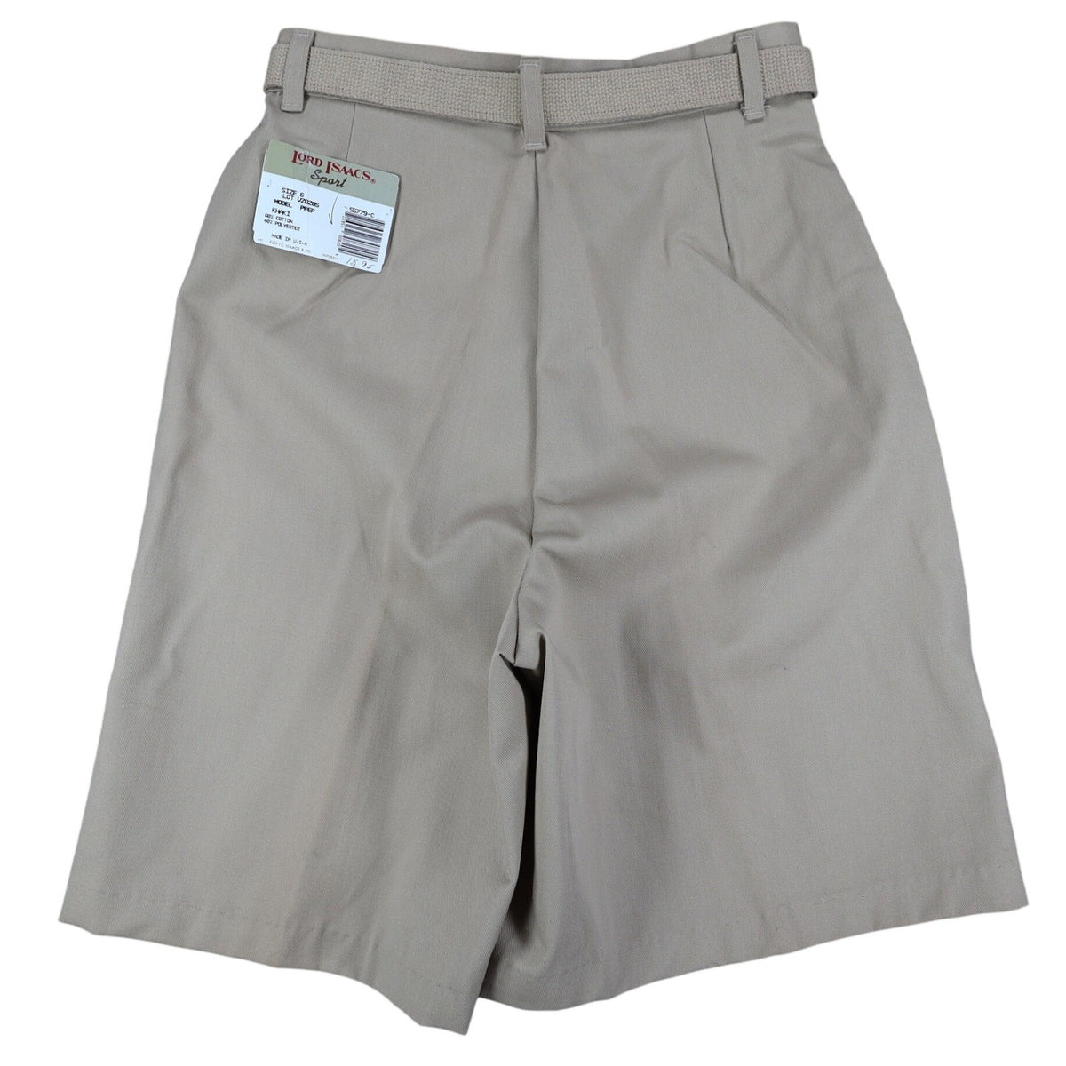Vintage Lord Isaacs Sport Khaki Culotte Shorts with Belt – Women’s Size 6 – Made in USA