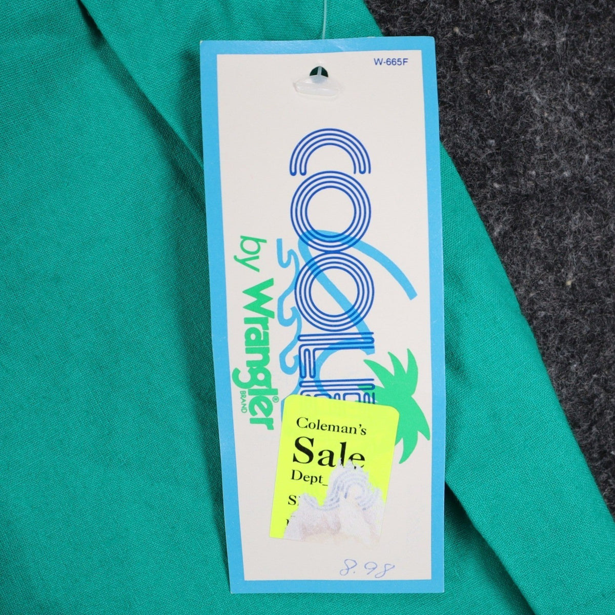 Coolers by Wrangler Vintage 90s Mens Green Cotton Shorts New With Tags Size 29