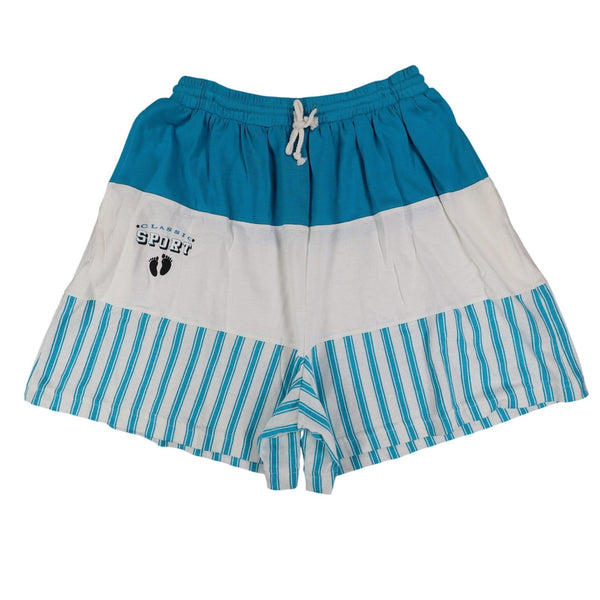 Hang Ten Vintage 80s-90s Blue White Striped Shorts New With Tags Mens XL