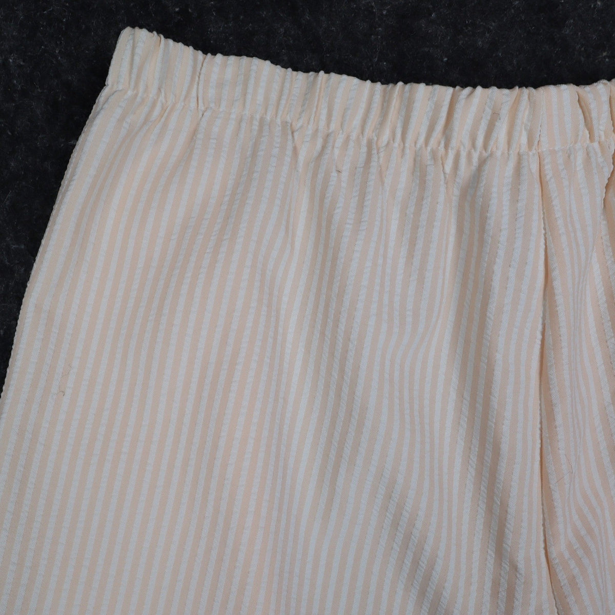 Lucia Vintage 90s Peach Striped Seersucker Shorts New With Tags Size Small