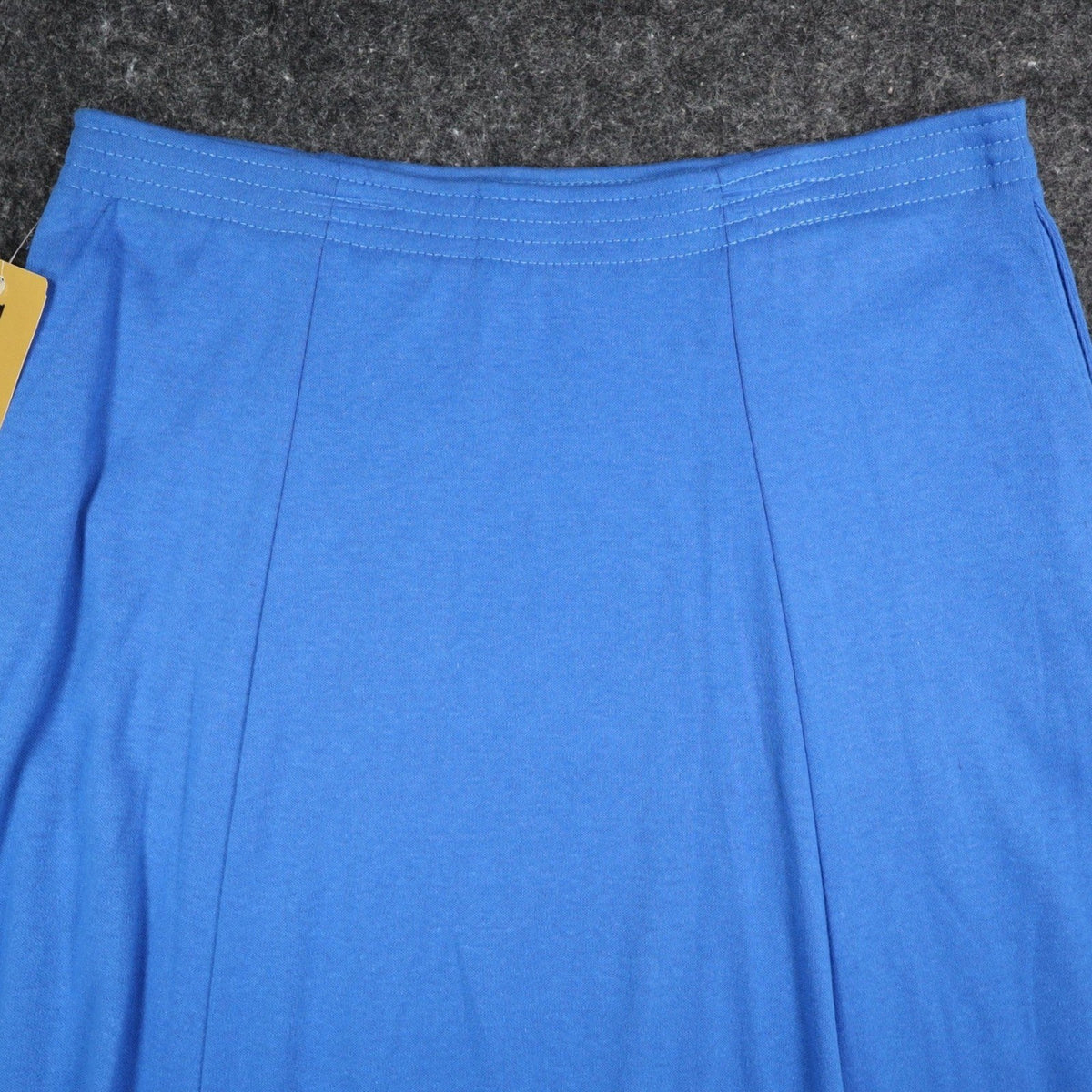 D.K. Gold Vintage 1990s Blue Jersey Knit Midi Skirt New With Tags Size Small