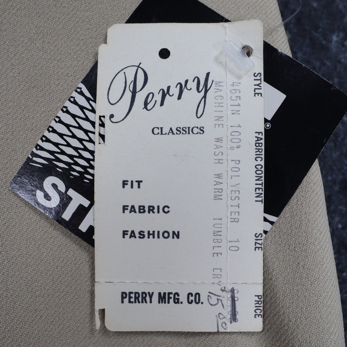 Perry Classics Vintage 70s-80s Tan Wide Leg Trousers New With Tags Size 10