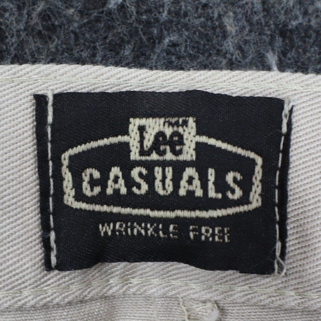 Lee Casuals Womens Vintage 90s Khaki Double Pleat Wrinkle Free Trousers 12 M