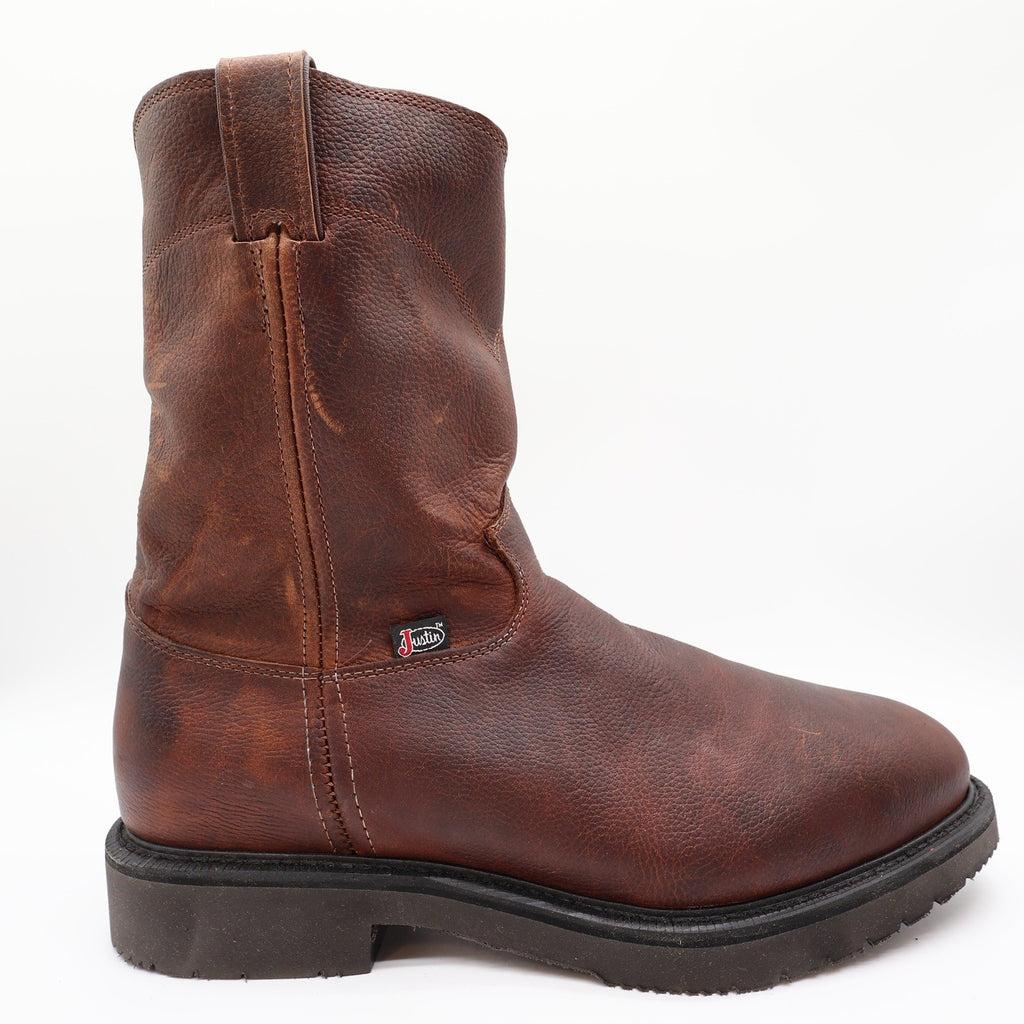 Justin Conductor 4765 Briar Steel Toe Pull-On Work Boots New With Tags Size 13 D