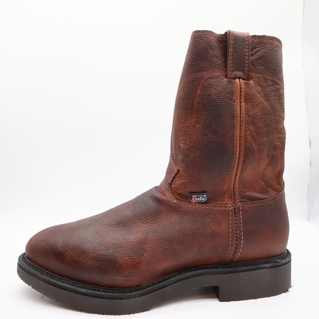 Justin Conductor 4765 Briar Steel Toe Pull-On Work Boots New With Tags Size 13 D