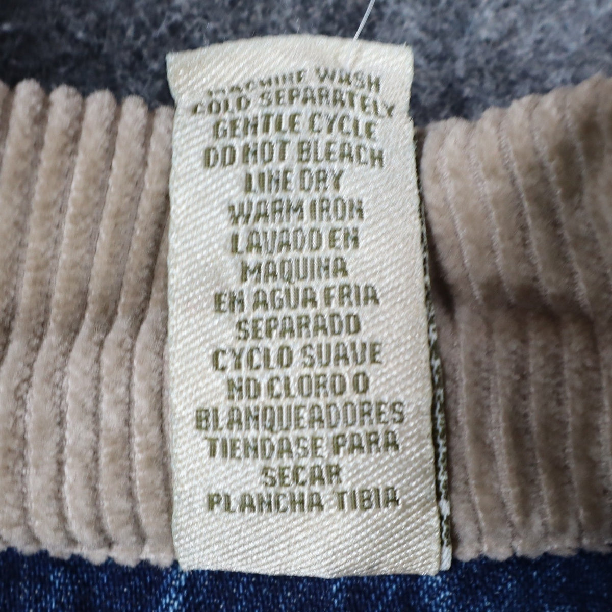 Herringbone Naturals Stone Wash Blue Denim Barn Coat Men’s XXL Corduroy Collar NWT