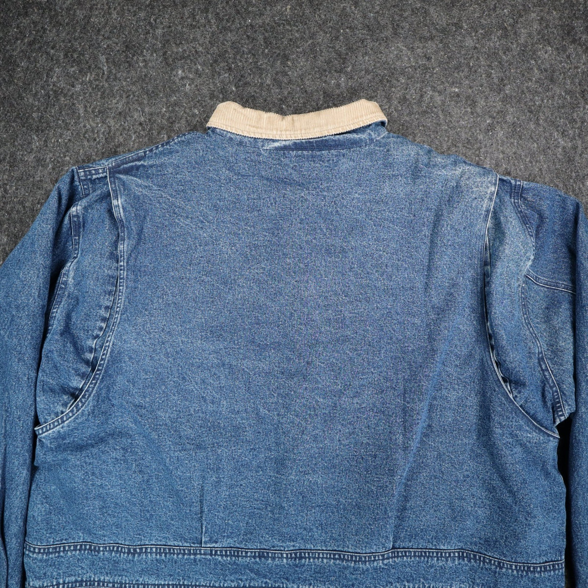 Herringbone Naturals Stone Wash Blue Denim Barn Coat Men’s XXL Corduroy Collar NWT