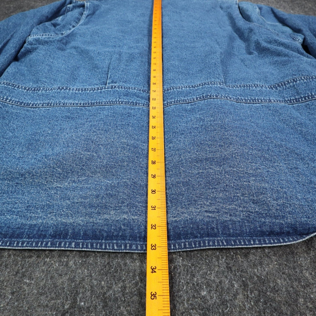 Herringbone Naturals Stone Wash Blue Denim Barn Coat Men’s XXL Corduroy Collar NWT