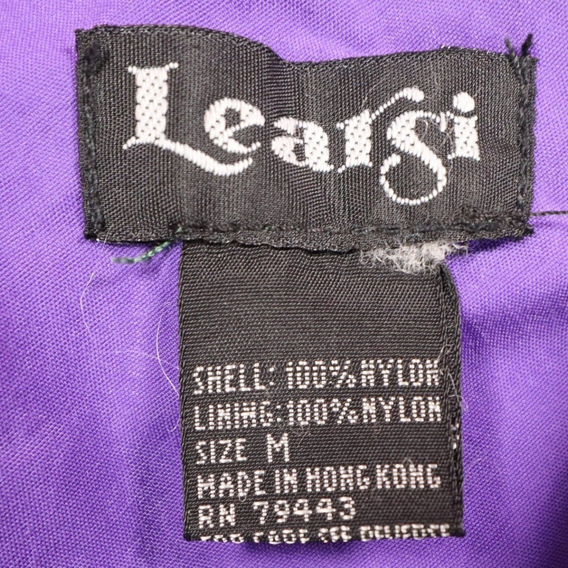 Vintage 1990s Learsi Purple Pink Teal Colorblock Nylon Windbreaker Jacket Medium Deadstock – photo 5 of 16