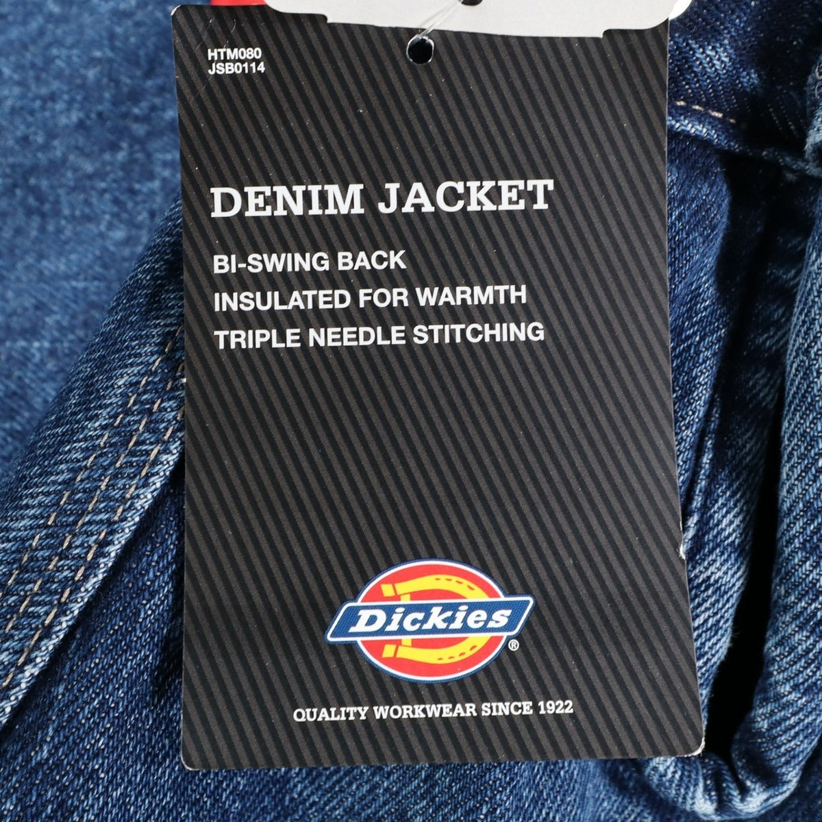 Dickies Blue Quilted Lined Denim Jacket Men’s Large Corduroy Collar NWT W735042