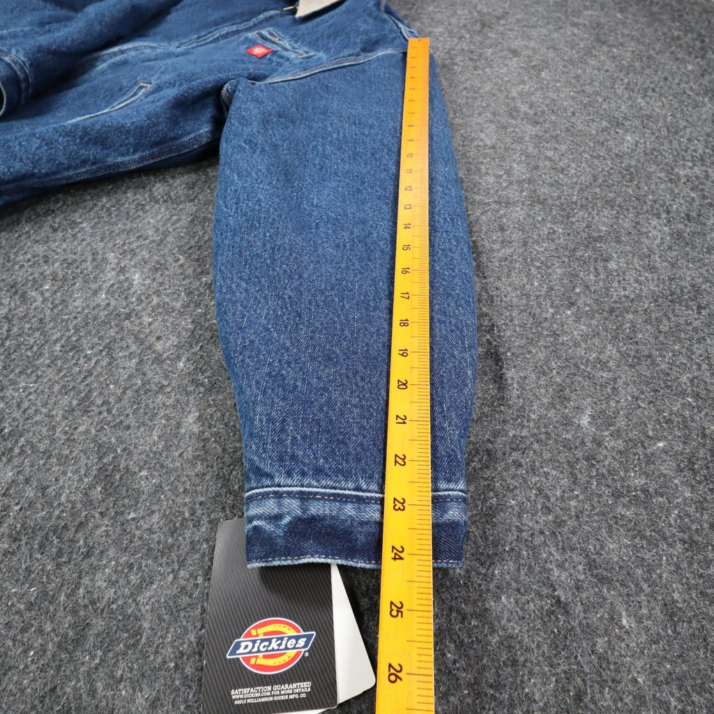 Dickies Blue Quilted Lined Denim Jacket Men’s Large Corduroy Collar NWT W735042