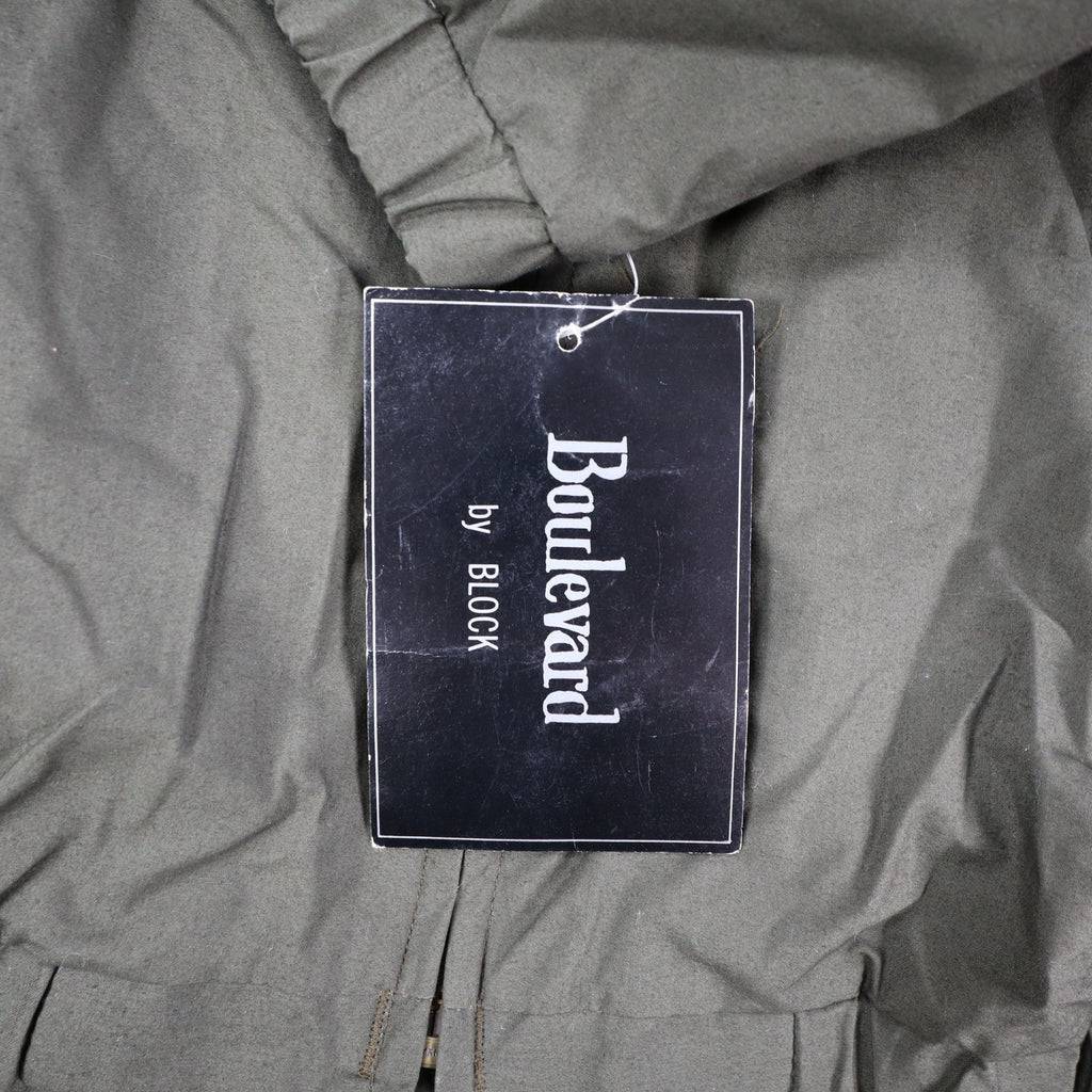Vintage 1990s Boulevard by BLOCK Olive Green Purple Hooded Cotton Jacket Men’s XL NWT