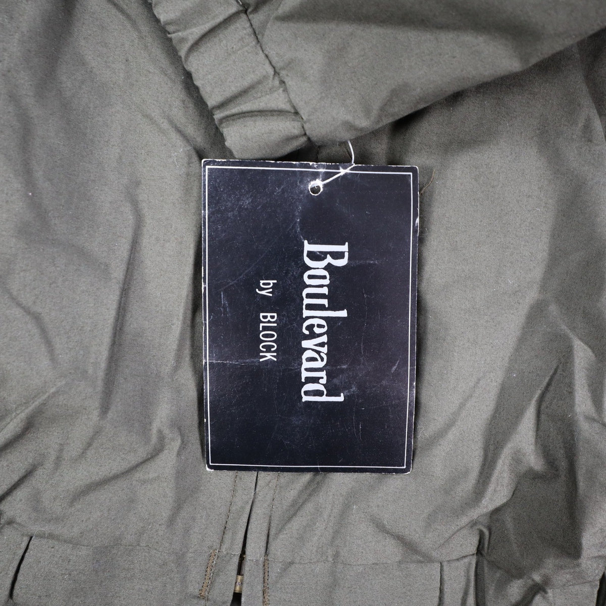 Vintage 1990s Boulevard by BLOCK Olive Green Purple Hooded Cotton Jacket Men’s XL NWT