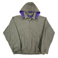 Vintage 1990s Boulevard by BLOCK Olive Green Purple Hooded Cotton Jacket Men’s XL NWT