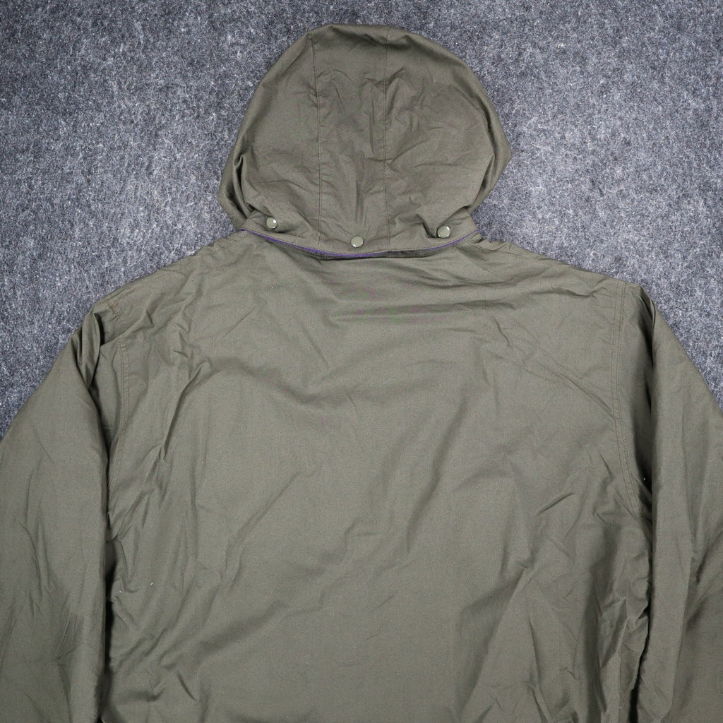Vintage 1990s Boulevard by BLOCK Olive Green Purple Hooded Cotton Jacket Men’s XL NWT