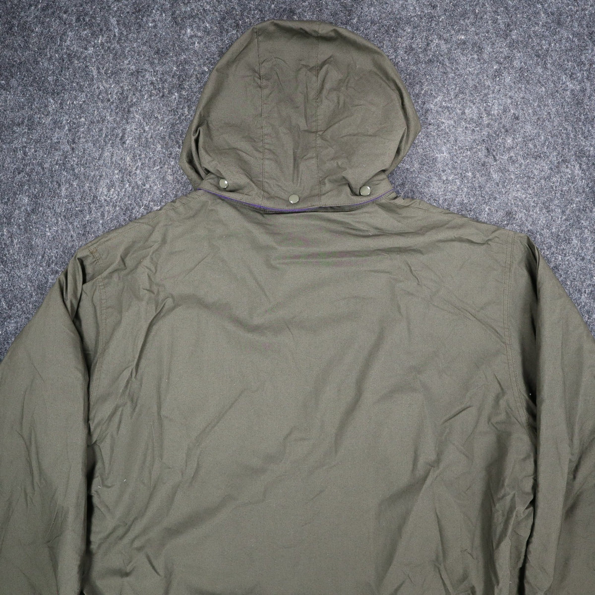 Vintage 1990s Boulevard by BLOCK Olive Green Purple Hooded Cotton Jacket Men’s XL NWT